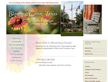 Tablet Screenshot of ci.blooming-grove.tx.us